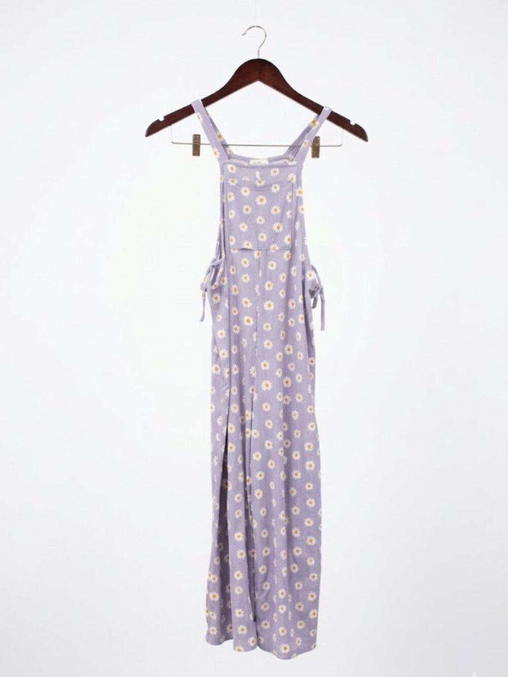Jenna & Jessie Lavender Ribbed Daisy Overall Jumpsuit - Sz 10 Youth